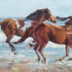 Surf Runners
Original Oil Painting by Shirley Lehner-Rhoades 12"x48"